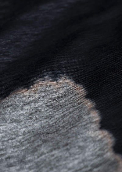 SUZUSAN リネンジャージーBlock 半袖Tシャツ 2056L-317 -1012 Black/Grey