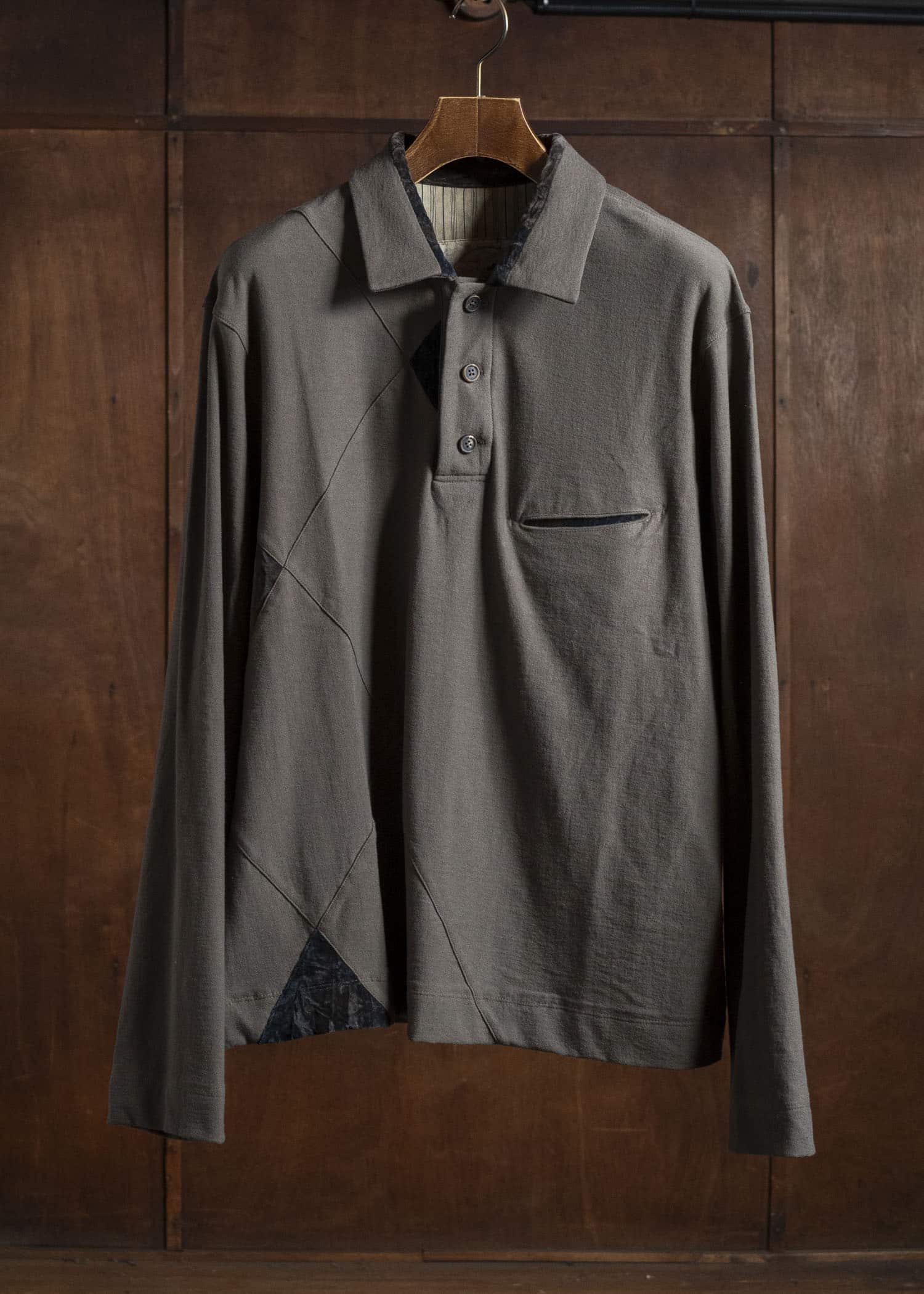 ZIGGY CHEN 0M2530215 PATCHWORK RUGBY SHIRT 54