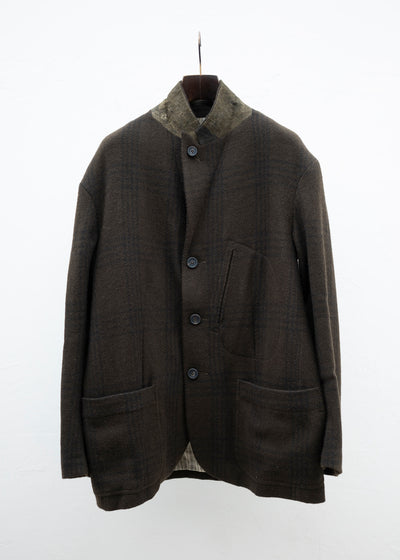 ZIGGY CHEN SINGLE BREASTED BLAZER WITH SCHOLAR PRINT