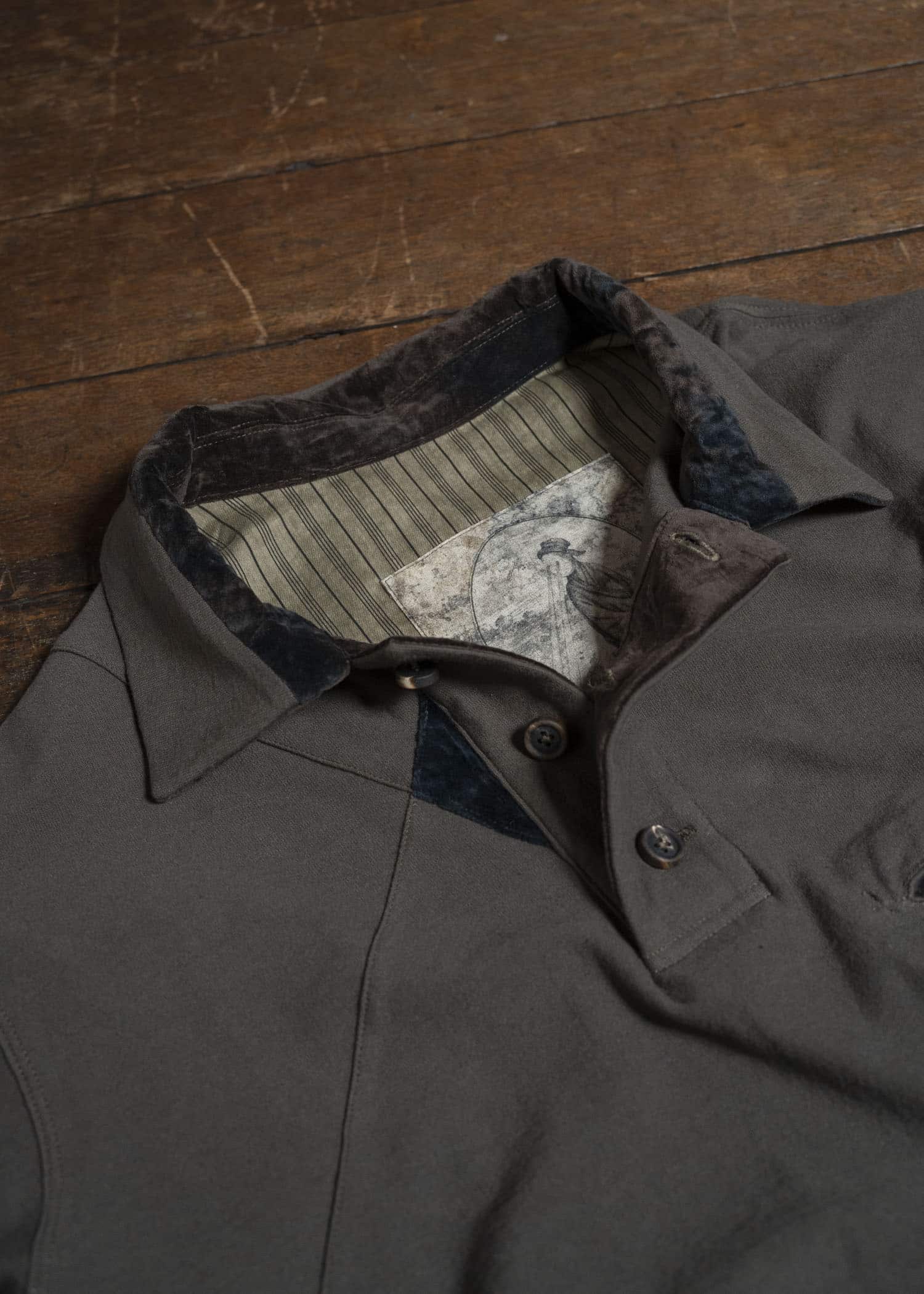 ZIGGY CHEN 0M2530215 PATCHWORK RUGBY SHIRT 54