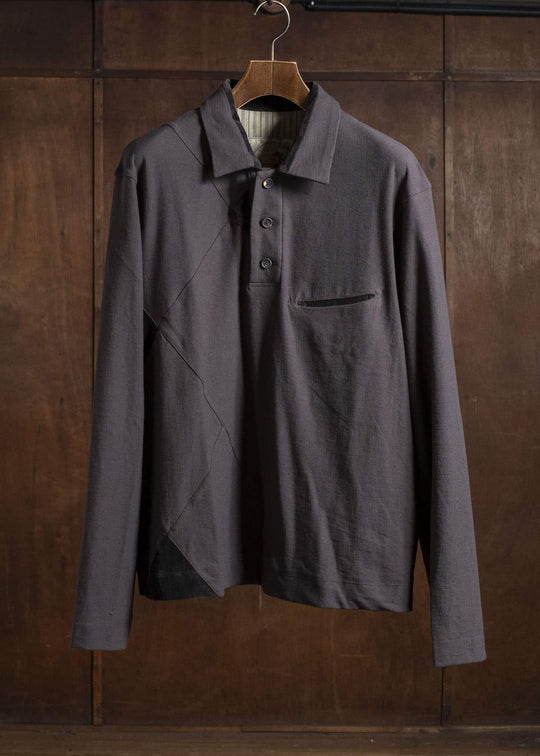 ZIGGY CHEN 0M2530217 PATCHWORK RUGBY SHIRT 62