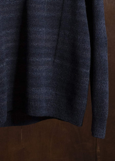 amachi. AY19K-4089 Gradation LOI Knit Navy Black