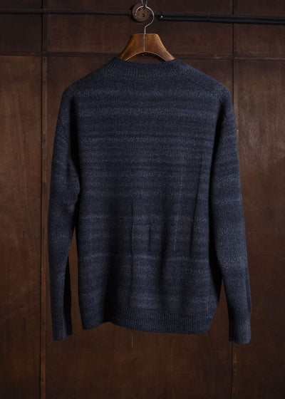 amachi. AY19K-4089 Gradation LOI Knit Navy Black