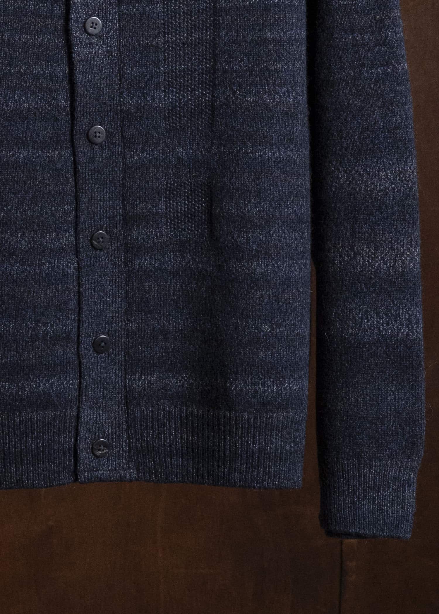 amachi. AY19K-4090 Gradation TOR High Neck Cardigan Navy Black