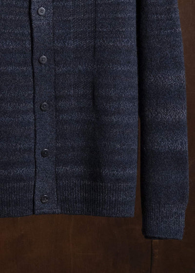 amachi. AY19K-4090 Gradation TOR High Neck Cardigan Navy Black