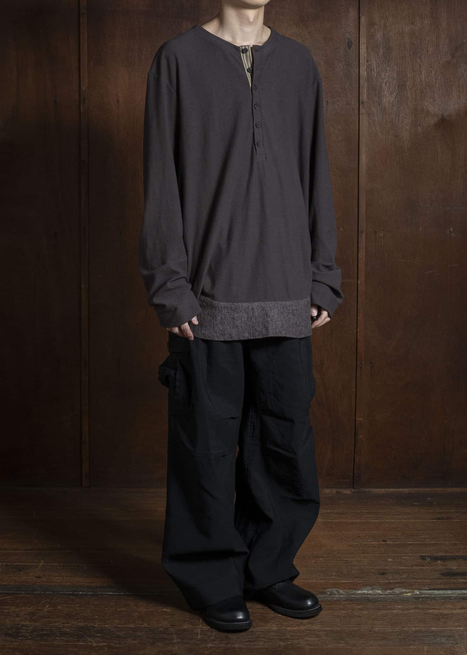 ZIGGY CHEN 0M2530214 HENLEY-NECK LONG SLEEVE T-SHIRT 62