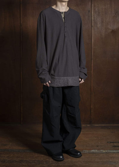 ZIGGY CHEN 0M2530214 HENLEY-NECK LONG SLEEVE T-SHIRT 62