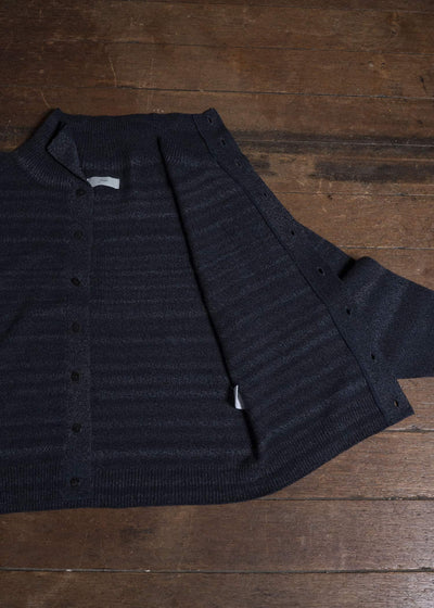amachi. AY19K-4090 Gradation TOR High Neck Cardigan Navy Black