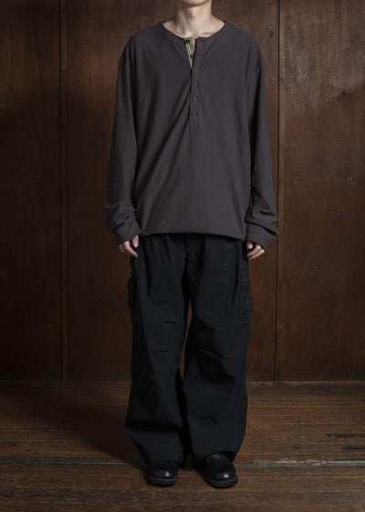 ZIGGY CHEN 0M2530214 HENLEY-NECK LONG SLEEVE T-SHIRT 62