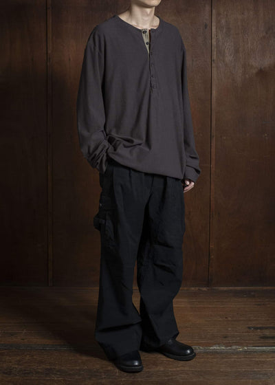 ZIGGY CHEN 0M2530214 HENLEY-NECK LONG SLEEVE T-SHIRT 62