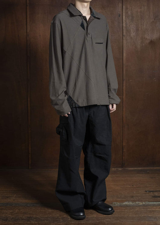 ZIGGY CHEN 0M2530215 PATCHWORK RUGBY SHIRT 54