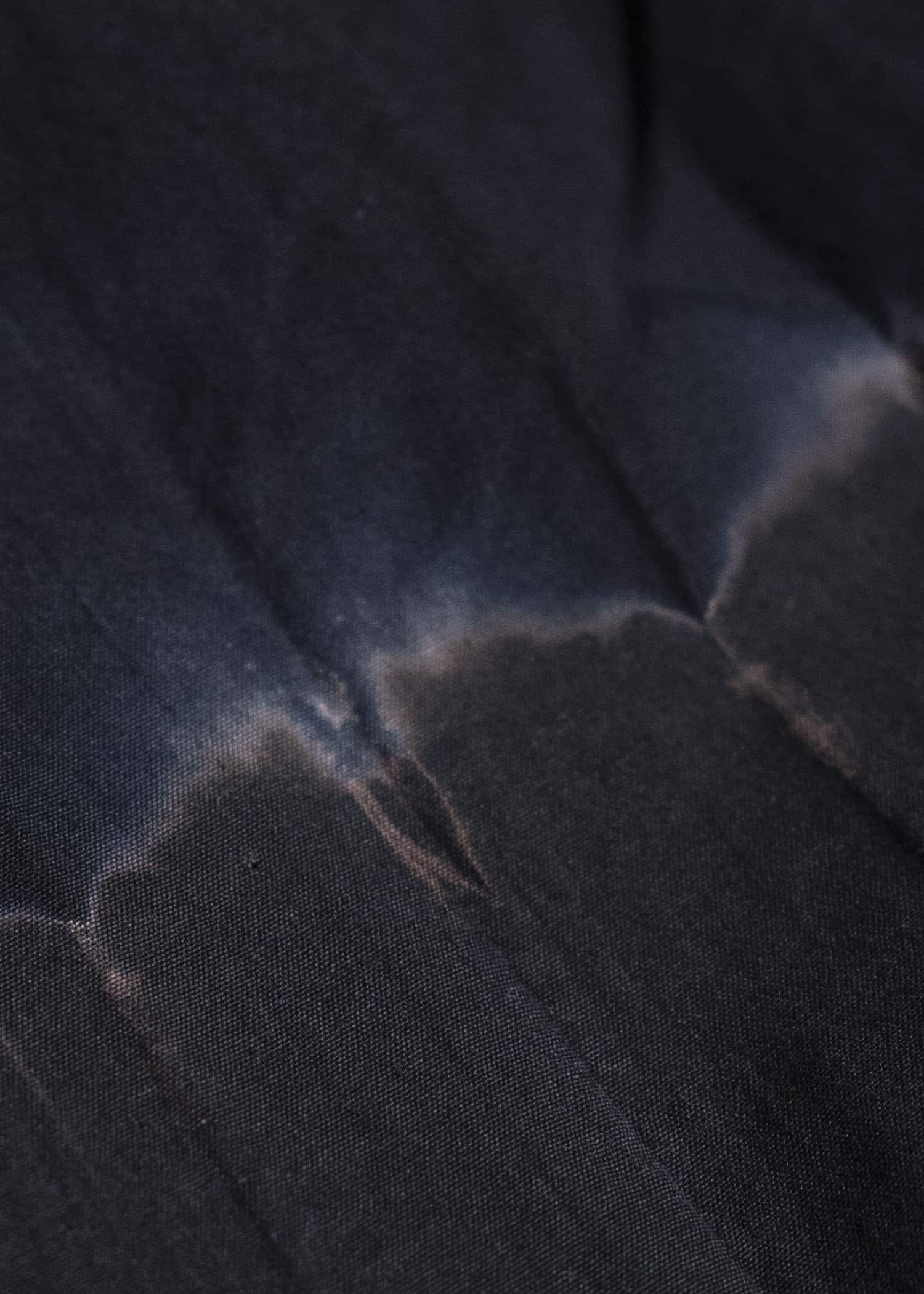 SUZUSAN Cotton Broad Wide Drawstring Pants. Boushi Shibori Block 5045C-317-Black - Black