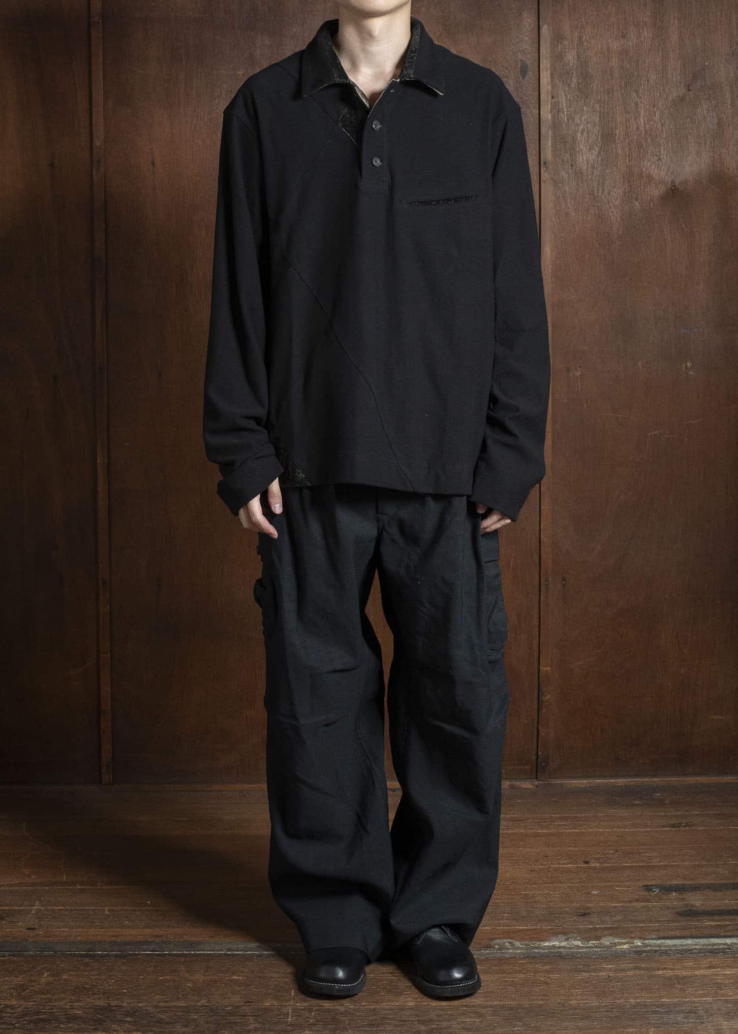 ZIGGY CHEN 0M2530204 PATCHWORK RUGBY SHIRT 4