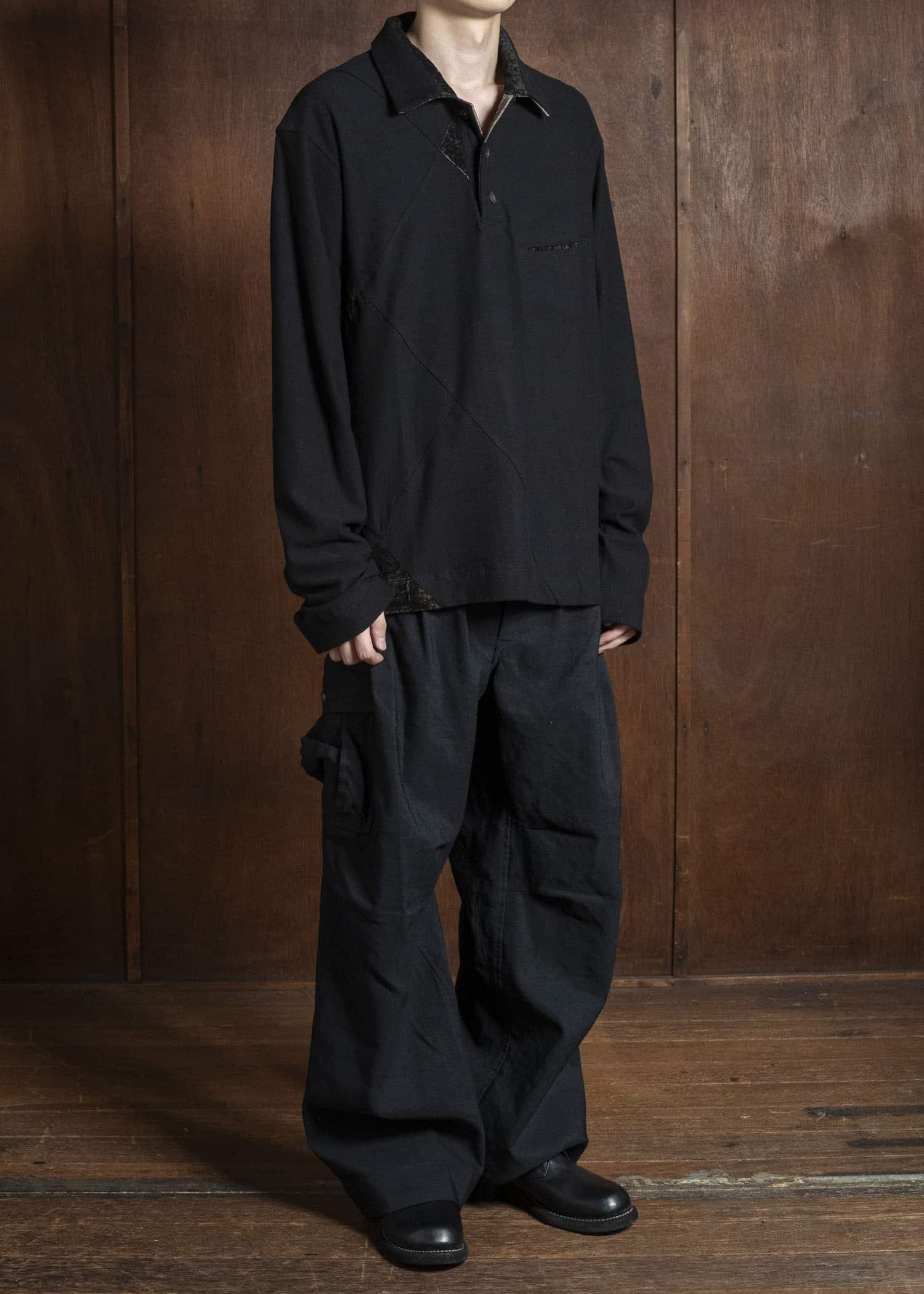 ZIGGY CHEN 0M2530204 PATCHWORK RUGBY SHIRT 4