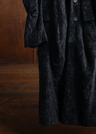 ZIGGY CHEN Velvet Lumped Coat Black 0M2431118