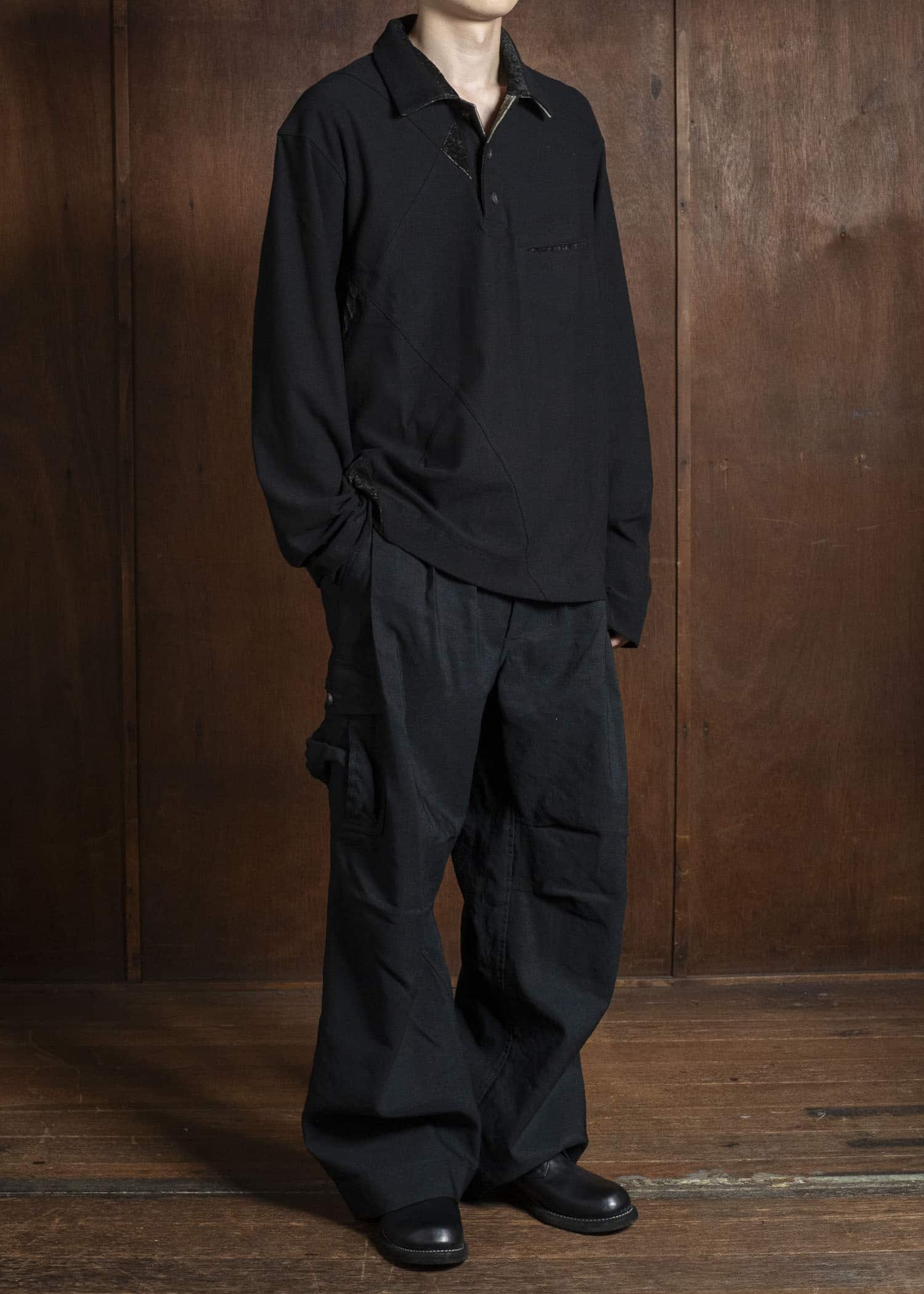 ZIGGY CHEN 0M2530204 PATCHWORK RUGBY SHIRT 4