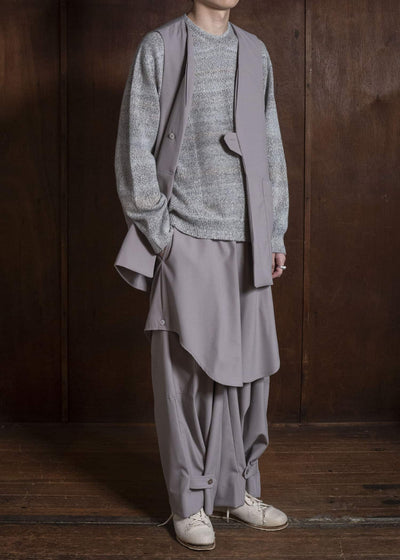 amachi. AY19V-1083-V Field Suit - 2 Way Vest Gray Beige