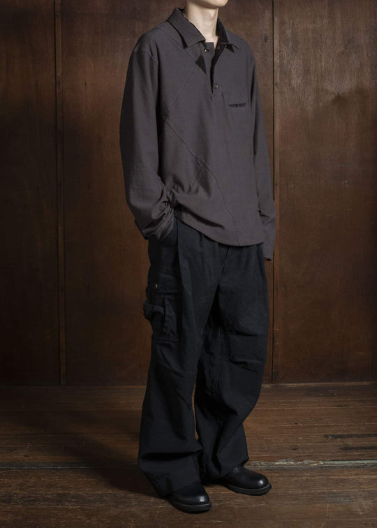 ZIGGY CHEN 0M2530217 PATCHWORK RUGBY SHIRT 62