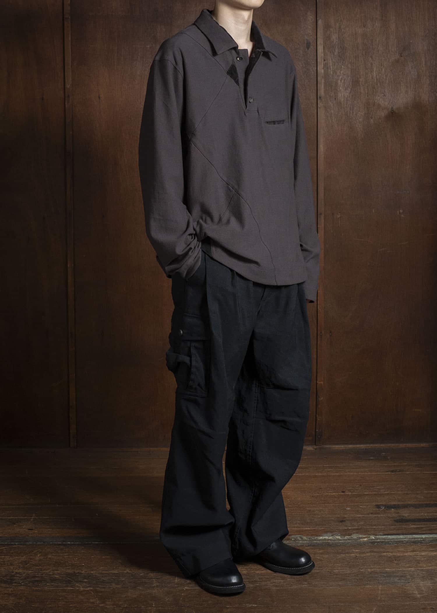 ZIGGY CHEN 0M2530217 PATCHWORK RUGBY SHIRT 62