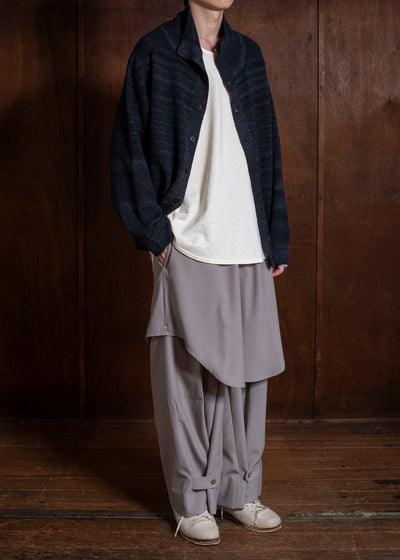 amachi. AY19K-4090 Gradation TOR High Neck Cardigan Navy Black
