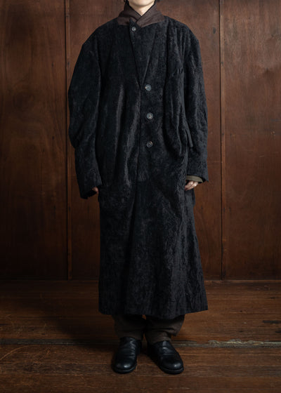 ZIGGY CHEN Velvet Lumped Coat Black 0M2431118