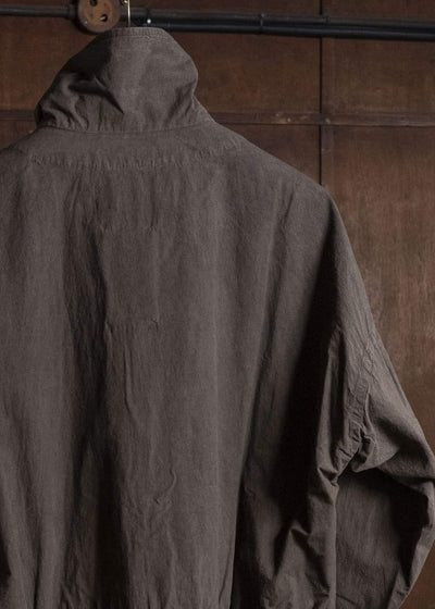 JAN-JAN VAN ESSCHE SHIRT#110 SHIRT JACKET WITH STANDING COLLAR & SIDE POCKETS Co Wo Dense Shirting | Doro Zome