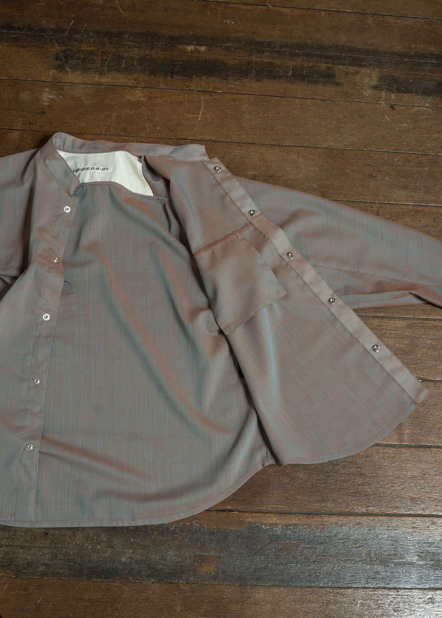 OPPOSE DUALITY OD2003SHT-26SS Chambrey Mackinaw Shirts Orange Gray