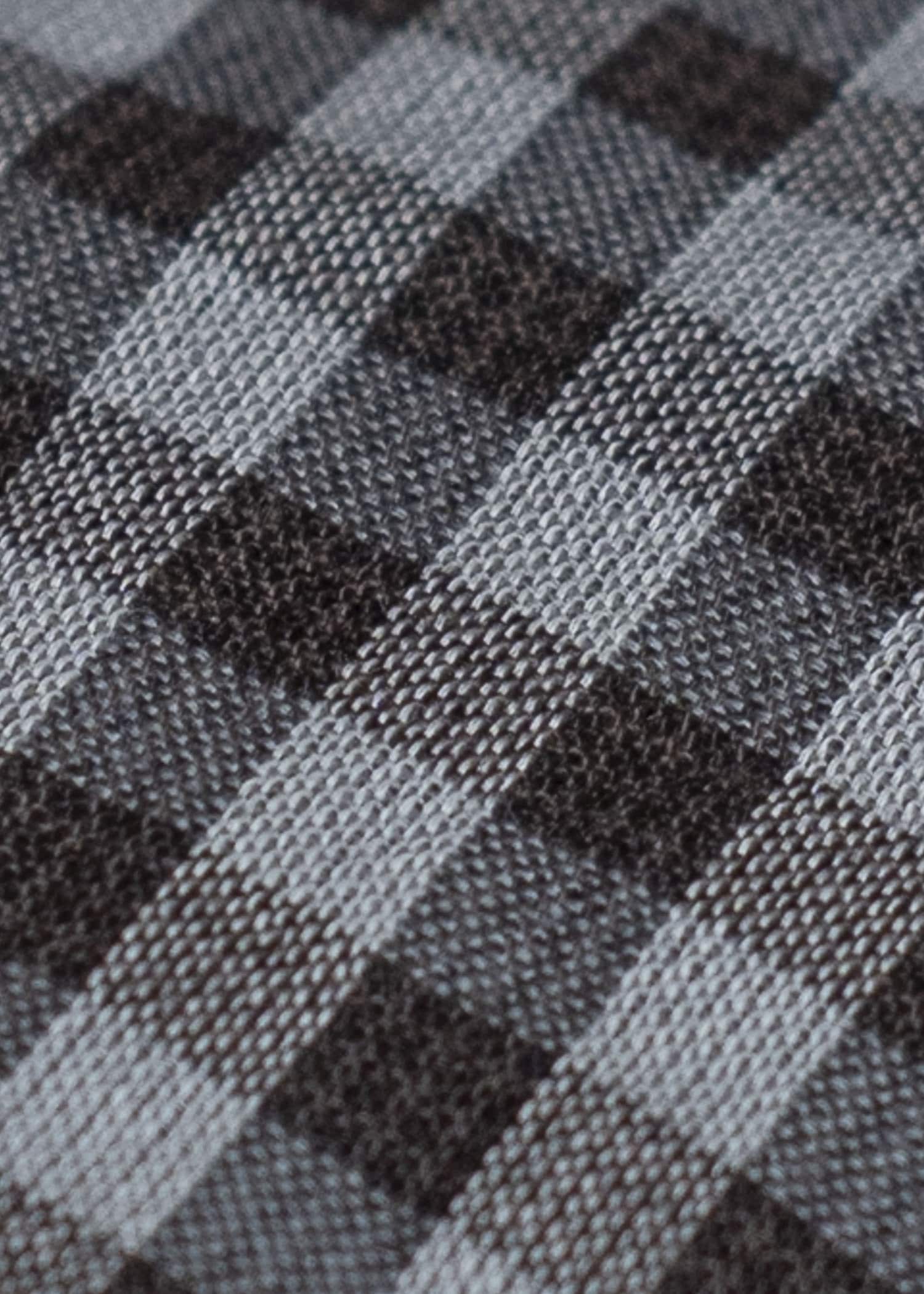 Jurgen Lehl Linen Shrink Check Shirt Black J0152FBM812-15