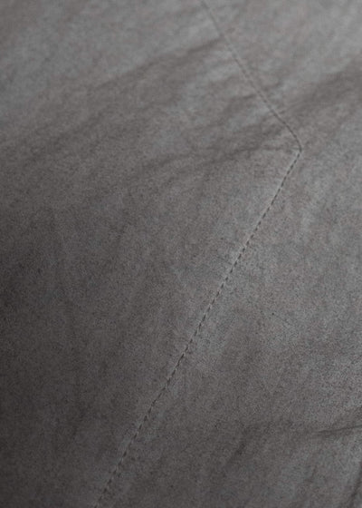 JAN-JAN VAN ESSCHE SHIRT#110 SHIRT JACKET WITH STANDING COLLAR & SIDE POCKETS Co Wo Dense Shirting | Kakishibu X Iron