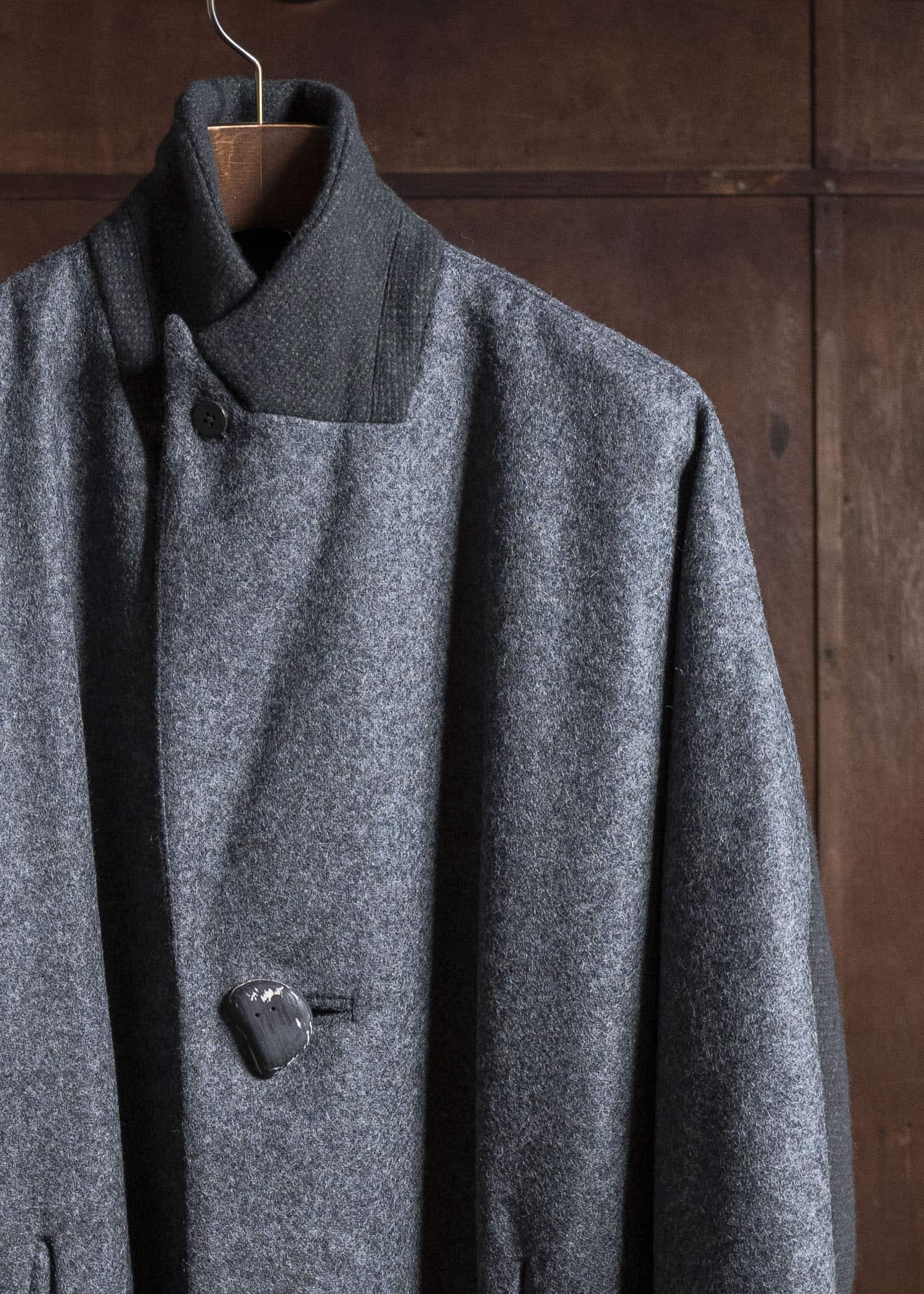 amachi. Covered Coat - 017[ Petrified wood button ] AY17C-2096 MIx Gray