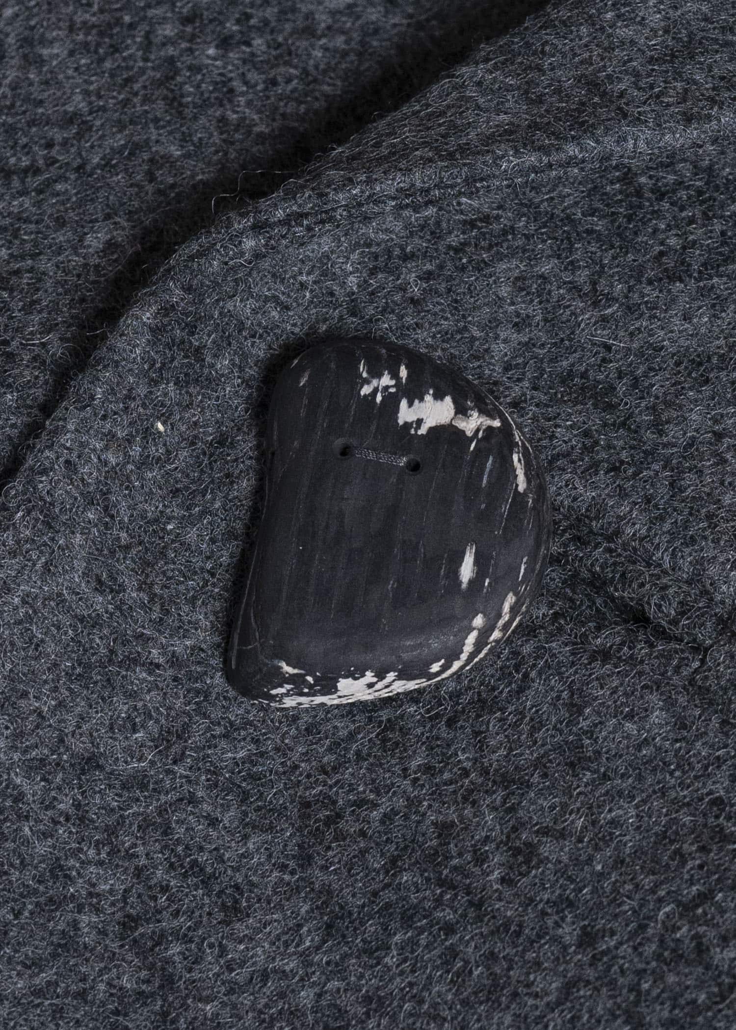 amachi. Covered Coat - 017[ Petrified wood button ] AY17C-2096 MIx Gray