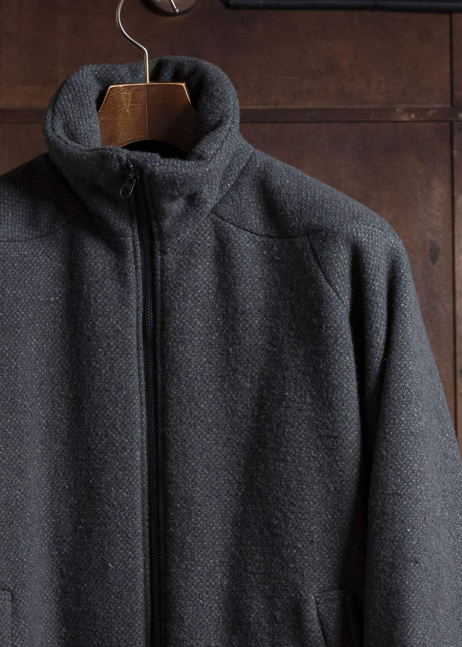 amachi. Padded Forming Balmacaan Jacket AY17J-2093W Dark Moss Gra