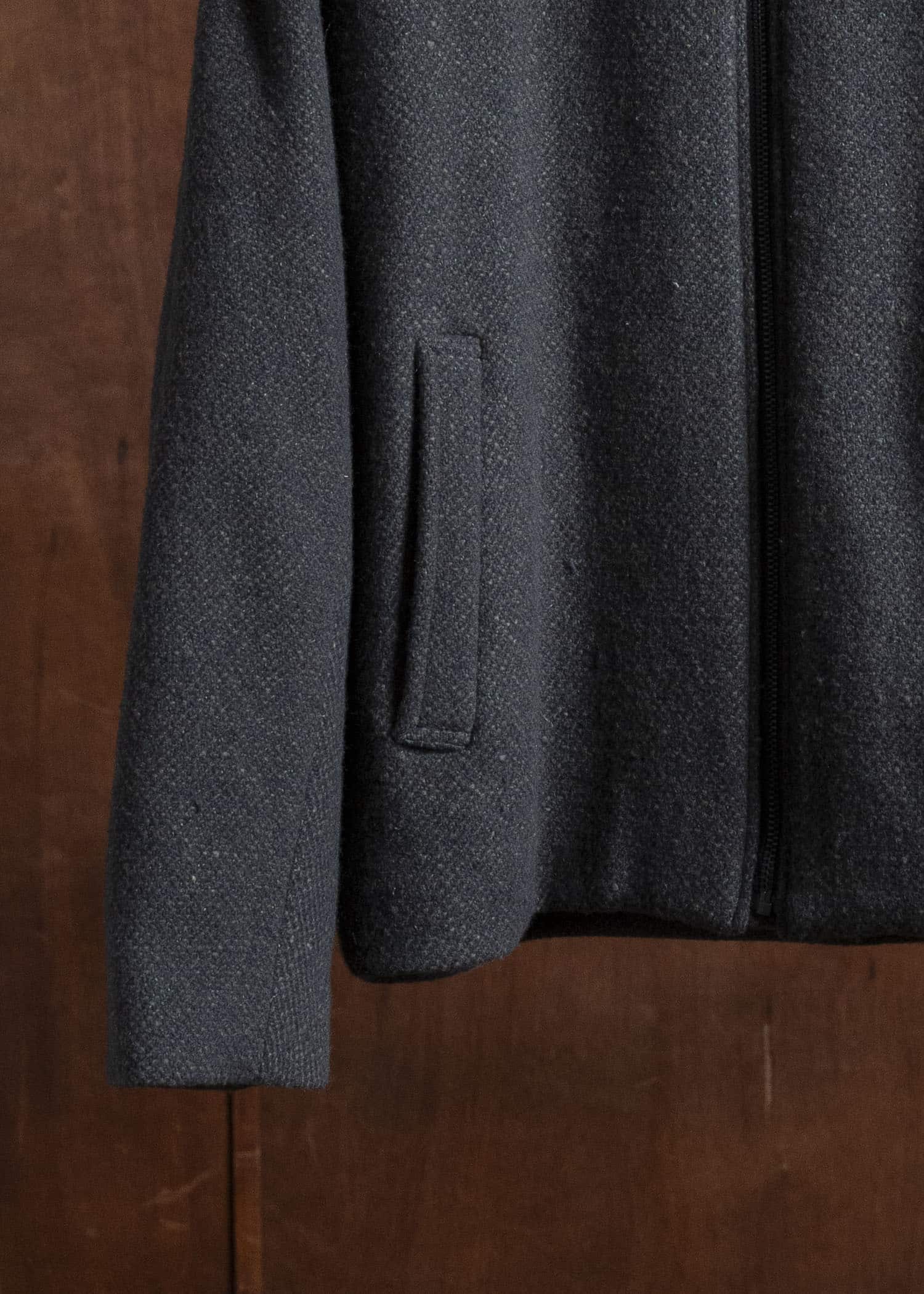 amachi. Padded Forming Balmacaan Jacket AY17J-2093W Dark Moss Gra