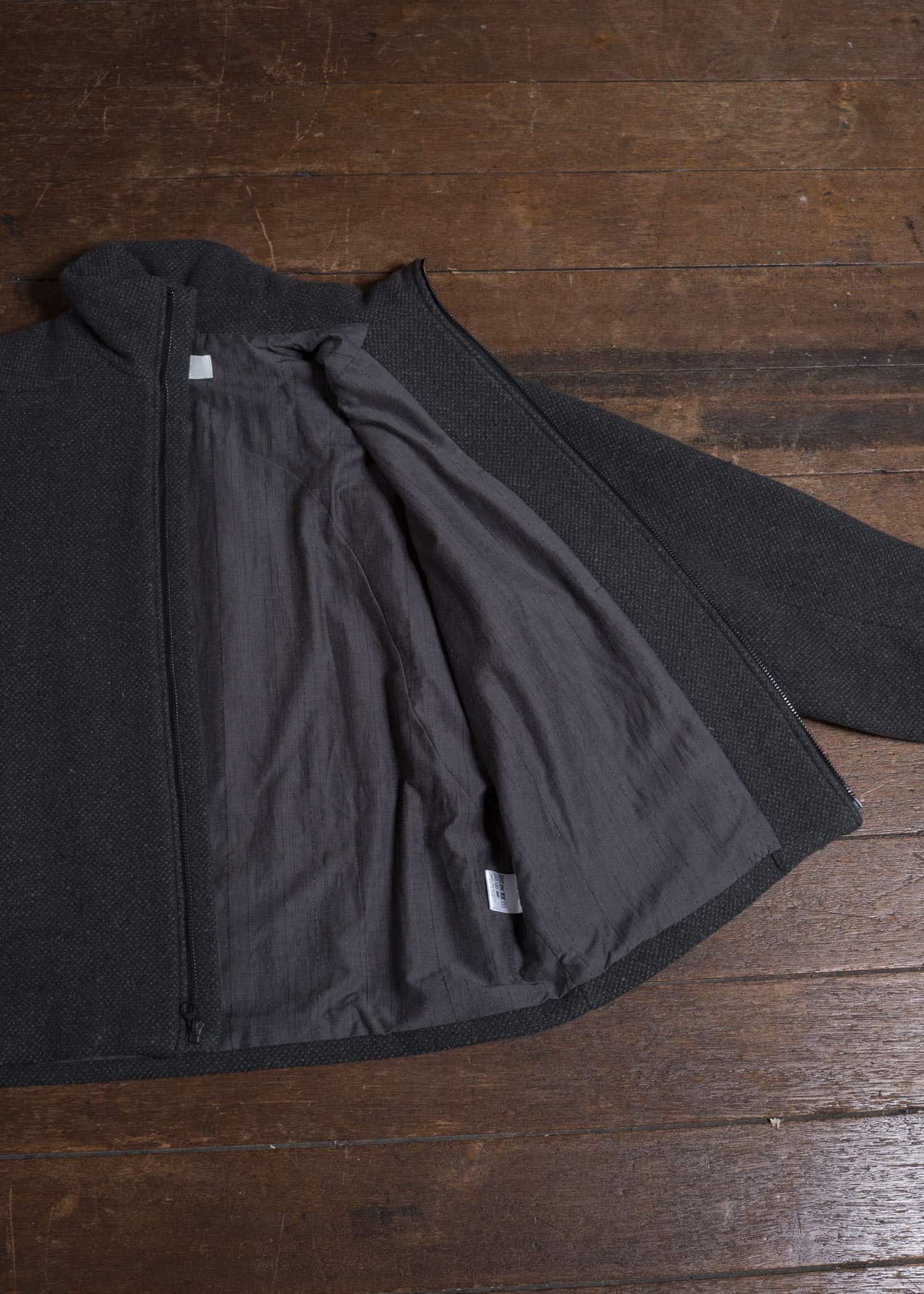 amachi. Padded Forming Balmacaan Jacket AY17J-2093W Dark Moss Gra