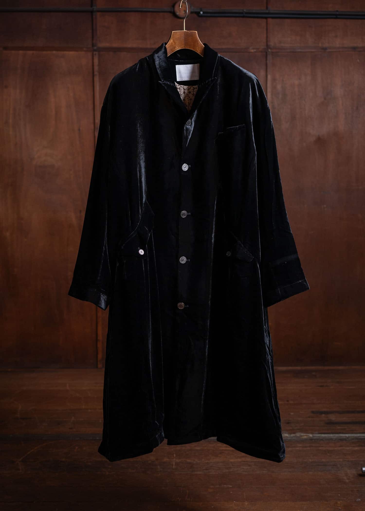 Professor.E Forgotten Materials - E Coat (Velvet) Black 24FW-FM-LC-03