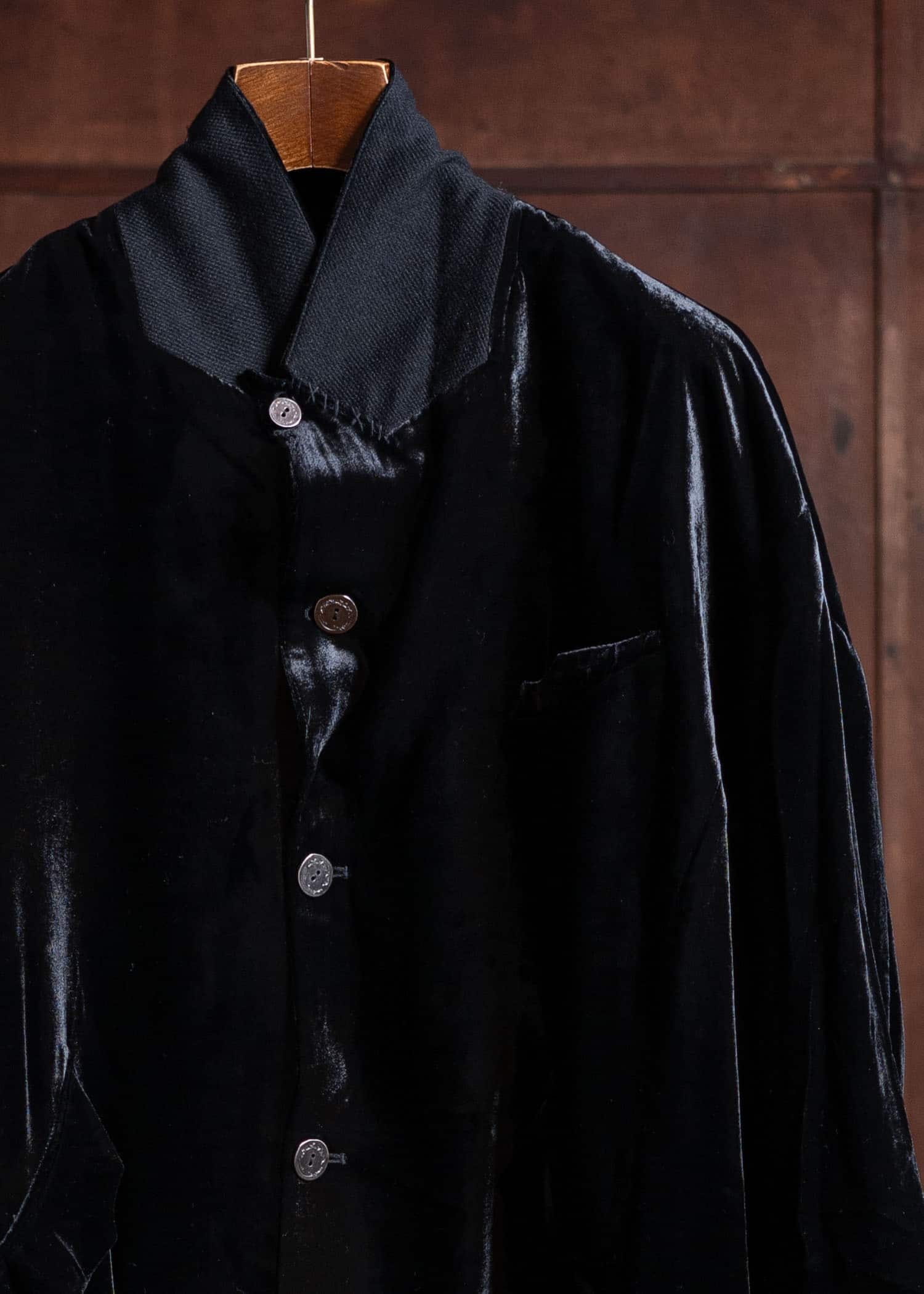 Professor.E Forgotten Materials - E Coat (Velvet) Black 24FW-FM-LC-03