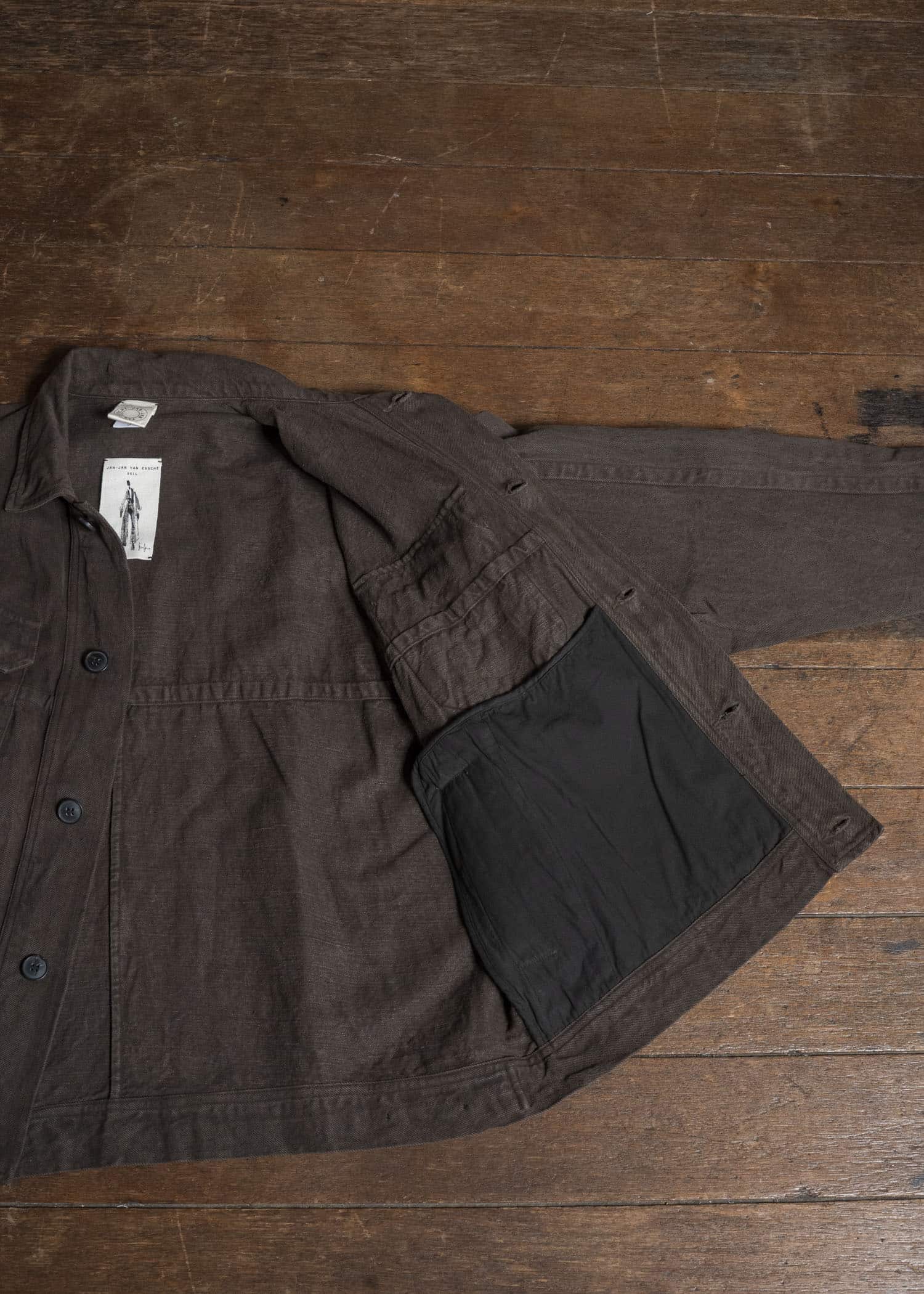 JAN-JAN VAN ESSCHE JACKET#64 DENIM STYLE WORKWEAR JACKET WITH YOKE Hemp Co Bamboo Twill | Doro Zome