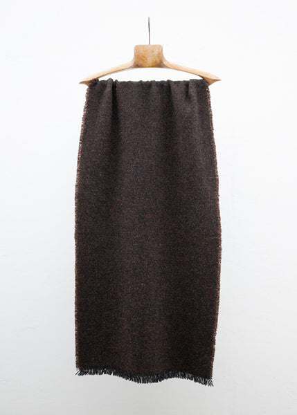 YOKO SAKAMOTO WOOL SCARF / BROWN