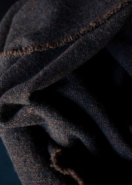 YOKO SAKAMOTO WOOL SCARF / BROWN