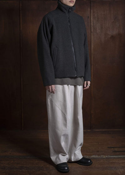 amachi. Padded Forming Balmacaan Jacket AY17J-2093W Dark Moss Gra