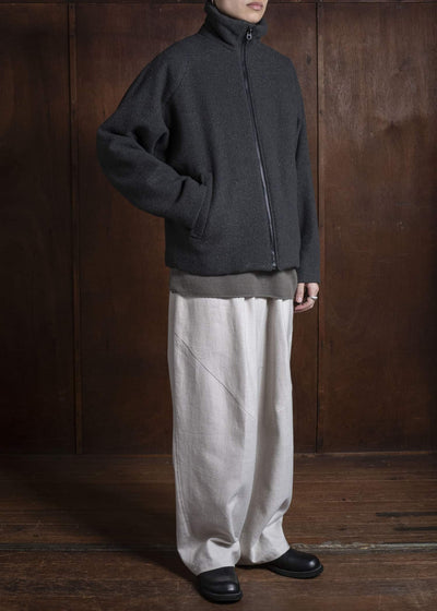 amachi. Padded Forming Balmacaan Jacket AY17J-2093W Dark Moss Gra