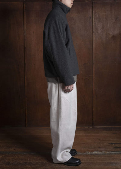 amachi. Padded Forming Balmacaan Jacket AY17J-2093W Dark Moss Gra