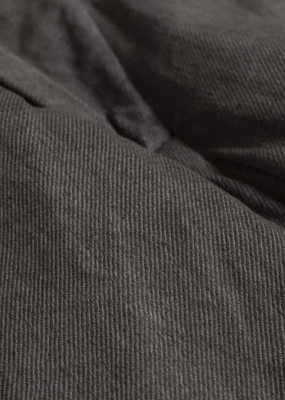 JAN-JAN VAN ESSCHE TROUSERS#90 OVERSIZED 6-POCKET DENIM WITH DRAWSTRING INSIDE Hemp Co Bamboo Twill | Kakishibu X Iron