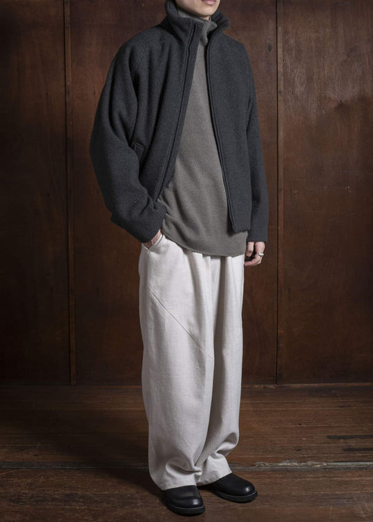 amachi. Padded Forming Balmacaan Jacket AY17J-2093W Dark Moss Gra