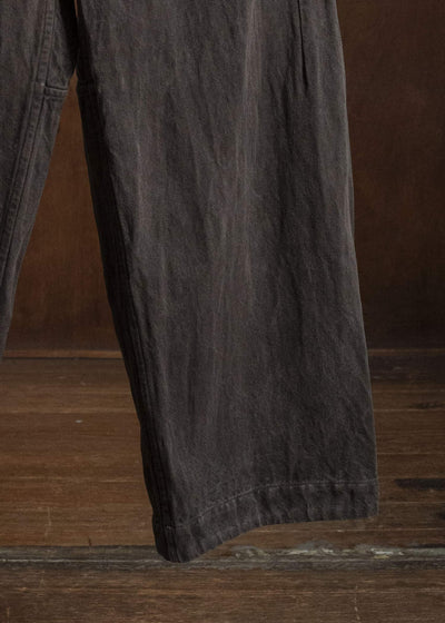 JAN-JAN VAN ESSCHE TROUSERS#90 OVERSIZED 6-POCKET DENIM WITH DRAWSTRING INSIDE Hemp Co Bamboo Twill | Doro Zome