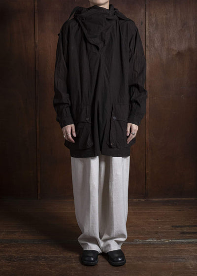 amachi. Fabric Forming Anorak AY17S-1074 ND - Dark Mud Brown