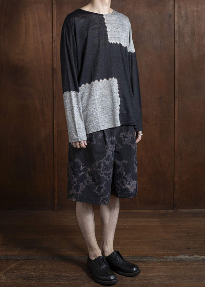 SUZUSAN Cotton Broad Wide Drawstring Shorts 5044C-010-Black - Black