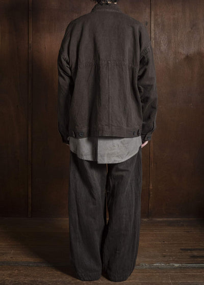 JAN-JAN VAN ESSCHE JACKET#64 DENIM STYLE WORKWEAR JACKET WITH YOKE Hemp Co Bamboo Twill | Doro Zome
