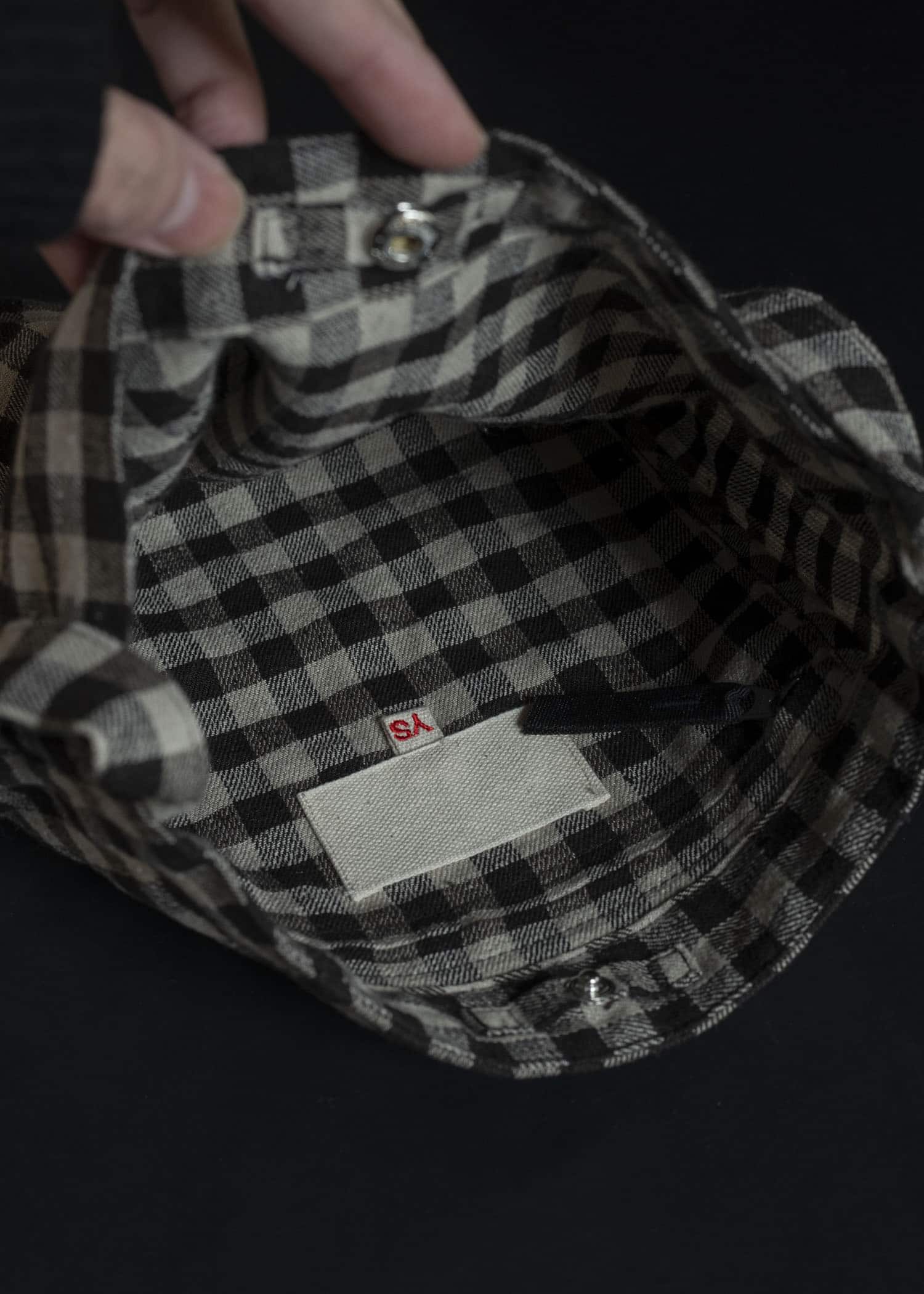 YOKO SAKAMOTO YS-26SS-BAG-LCS-M-GINGHAM Researcher Bag-Medium GINGHAM