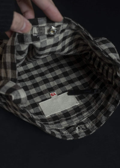 YOKO SAKAMOTO YS-26SS-BAG-LCS-M-GINGHAM Researcher Bag-Medium GINGHAM